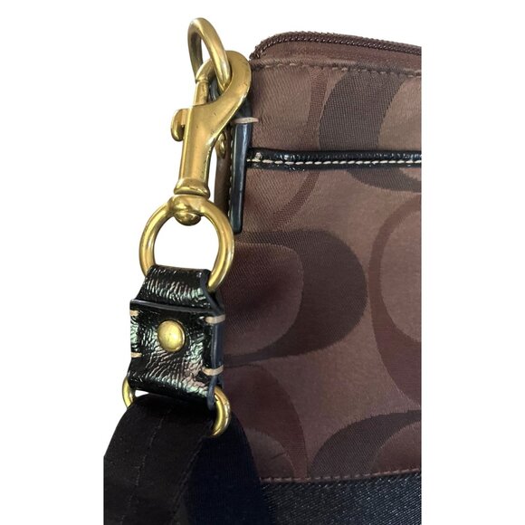 Coach Brown Signature Stripe Swingpack Crossbody Bag 48069 - Picture 3 of 8